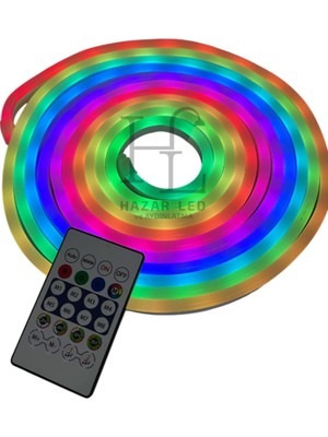 Die Grup 5 Volt Ic-Rgb Pixel Neon Şerit LED Set Bluetoothlu ve Kumandalı IP68 Dış Mekan 5 Metre