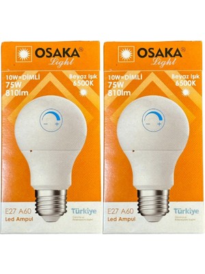 Die Grup 10W (75W) 6500K Beyaz Işık E27 Duylu Dim Edilebilir LED Ampul, 2 Adet