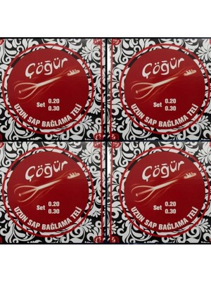Die Grup Çöğür Uzun Sap Bağlama Saz Teli 0.20 4 Adet Tam Takım Tel + Her Takım Tel Için 2 Tezene (4 Adet Takım Tel 8 Tezeneli Paket)