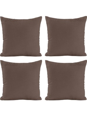 Die Grup Soho Kumaş Dekoratif Kırlent Yastık Kılıfı - 42 x 42 cm (4, Kahverengi)