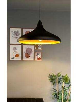 Die Grup Tek Fiyatıdır Metal Siyah Sarkıt Avize Modern Spor Avize 35CM MYL003448