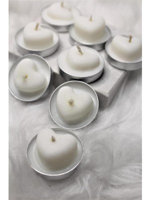 Die Grup BOTTİKO%100 Soya Wax Dekoratif Tealight Mum 8'li Beyaz