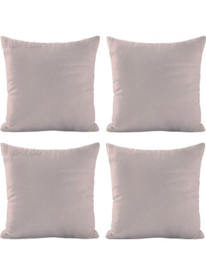 Die Grup Soho Kumaş Dekoratif Kırlent Yastık Kılıfı - 42 x 42 cm (4, Vizon)