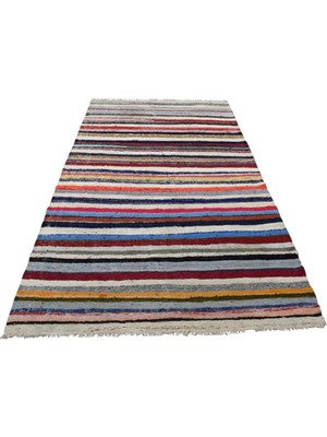 Die Grup Zehra Abla Halı El Dokuma Capcanlı Görkemli Bukleli Pamuklu Kilim 6290 Çok RENKLI-175 x 350