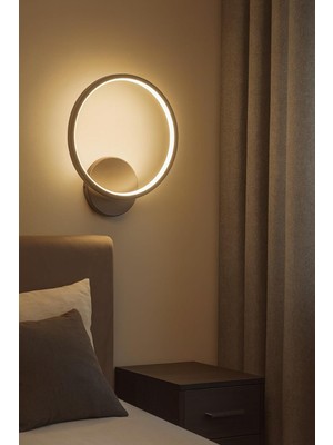 Die Grup Legacy Aura Modern Tasarım Renk Gün Işığı Ledli Hol - Banyo - Mutfak - Salon LED Duvar Aplik (Kahverengi)