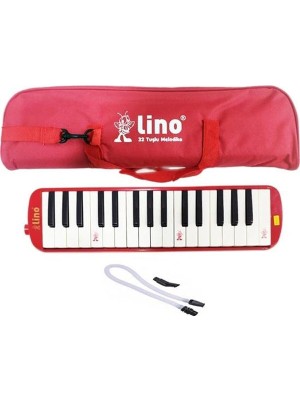Die Grup Lino 32 Tuşlu Melodika Bez Çantalı Kırmızı Renk