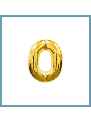 Bezos 0 Rakamlı Folyo Balon Gold Renk 40 Inç MBT06
