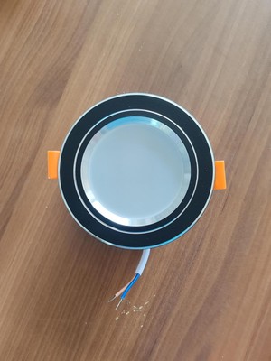 Die Grup 7 Watt Siyah-Krom LED Spot 3 Renk Seçenekli Yuvarlak