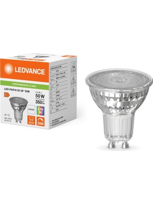 Die Grup Performance Class GU10 LED Spot Ampul 4,5W 4000K Doğal Beyaz – Dım Edilebilir, 350 Lümen, Crı 90, 36° Işık Açısı, 50W Eşdeğer PAR16