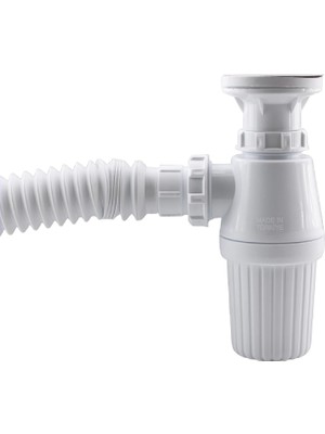 Die Grup Sifon Körüklü Sökülebilir Tas'lı Temizlenebilir Mutfak Banyo Mutfak Lavabo Taşı Gider Borusu Plastik 38 cm