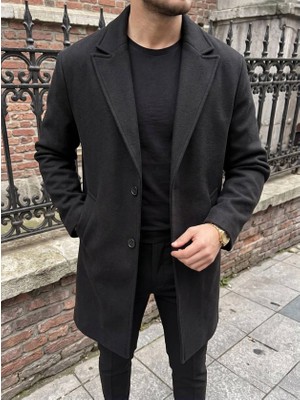 Zenna Moda Erkek Klasik Kesim Kaşe Kaban