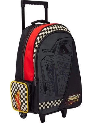 Smiggle Pit Stop Arabası Şeklinde Okul Sırt Çantası, Işıklı Tekerlekli