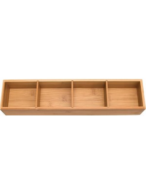 Die Grup 8884 Bambu Ahşap Çıkarılabilir Bölücüler ile 4 Parçalı Çekmece Düzenleyici, 17-1/2 x 4 x 2-1/2
