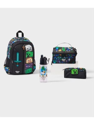 Smiggle Minecraft Essentials Okul Çantası 4'lü Set