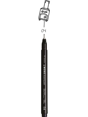 Die Grup Fineliner Mono Çizim Kalem, Vuruş Genişliği 04 (Yakl. 0,40 Mm), Pigmentli Mürekkep, Suya ve Işığa Dayanıklı, Çizim Için, Çizim ve Çizim Için, Siyah, Ws-Efl-H-04