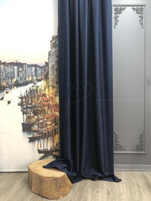Die Grup Fon Perde Blackout Karartma Işık ve Isı Engelleme Özelliği 350 x 270 Koyu Lacivert