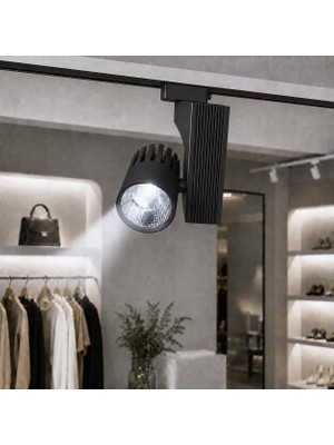 Die Grup 40W Siyah Kasa LED Ray Spot 6500K Beyaz Işık – Lifud Driver, Flicker Free, Alüminyum Gövde