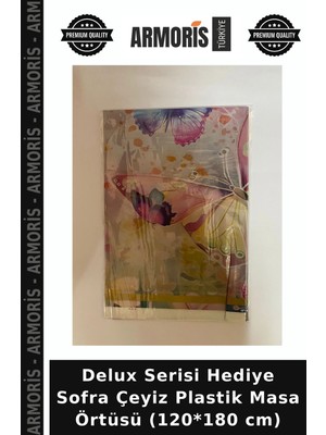 Armoris Delux Serisi Hediye Sofra Çeyiz Plastik Masa Örtüsü (120*180 Cm)