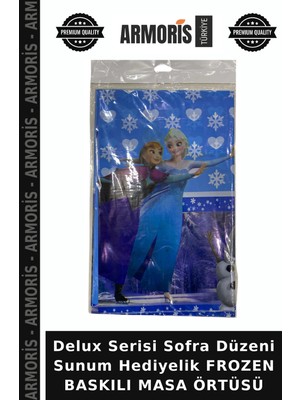 Armoris Delux Serisi Sofra Düzeni Sunum Hediyelik Frozen Baskılı Masa Örtüsü