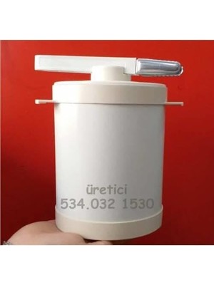 Die Grup Beyaz Krem Renk Buz Kovası Çift Kat Plastik Cidarlı Izoleli Büyük Boy Kapaklı Buz Kovası Özel Maşalı
