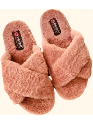 Moses034 Gezer Kadın Kışlık Peluş Terlik
