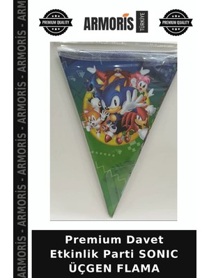 Armoris Premium Davet Etkinlik Parti Sonıc Üçgen Flama