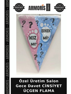 Armoris Özel Üretim Salon Gece Davet Cinsiyet Üçgen Flama