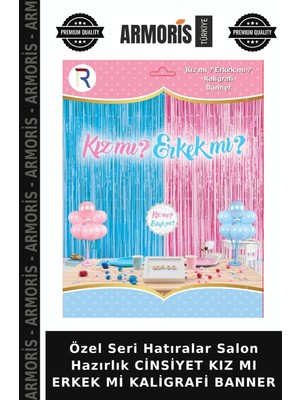 Armoris Özel Seri Hatıralar Salon Hazırlık Cinsiyet Kız Mı Erkek Mi Kaligrafi Banner