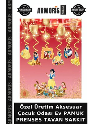 Armoris Özel Üretim Aksesuar Çocuk Odası Ev Pamuk Prenses Tavan Sarkıt