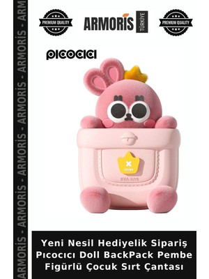 Armoris Yeni Nesil Hediyelik Sipariş Pıcocıcı Doll Backpack Pembe Figürlü Çocuk Sırt Çantası