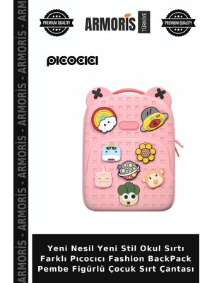 Armoris Yeni Nesil Yeni Stil Okul Sırtı Farklı Pıcocıcı Fashion Backpack Pembe Figürlü Çocuk Sırt Çantası