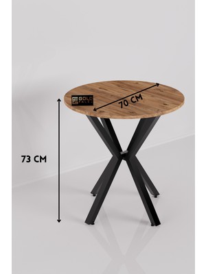 Bezos Yuvarlak Masa Atlantik Kahverengi 70 cm BZS10