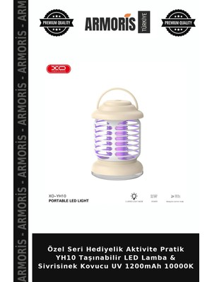 Armoris Özel Seri Hediyelik Aktivite Pratik YH10 Taşınabilir LED Lamba & Sivrisinek Kovucu Uv 1200MAH 10000K