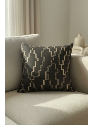 Luvora Home Azura Serisi Desenli Premium Kırlent Kılıfı - Antrasit