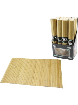 Bezos Bambu Çubuklu Kaydırmaz Banyo Paspası BZS10
