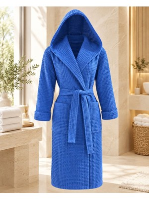Denissly %100 Pamuk Pike Bornoz Unisex Hafif ve Emici Bornoz