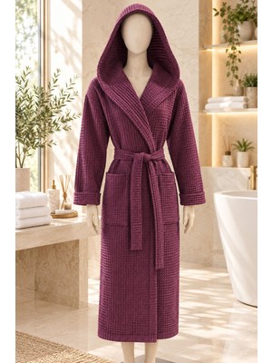 Denissly %100 Pamuk Pike Bornoz Unisex Hafif ve Emici Bornoz