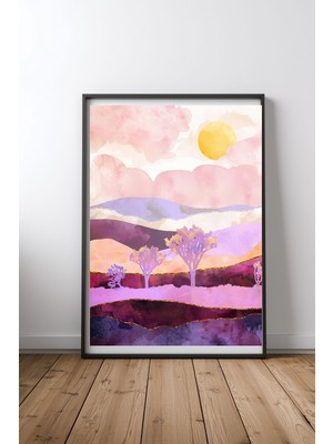 Keyf Home High Noon Siyah Çerçeveli Mdf Tablo Poster Salon Duvar Dekoru Hediye