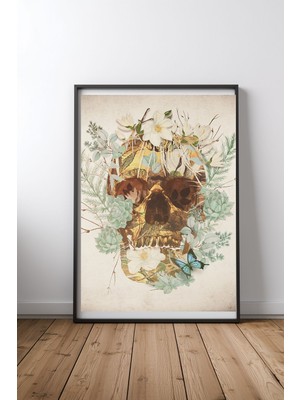 Keyf Home Relic Siyah Çerçeveli Mdf Tablo Poster Salon Duvar Dekoru Hediye