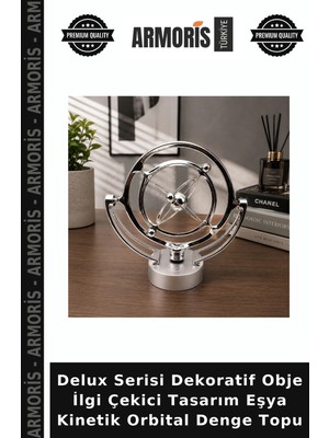 Armoris Delux Serisi Dekoratif Obje Ilgi Çekici Tasarım Eşya Kinetik Orbital Denge Topu