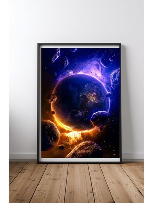 Keyf Home Lost Siyah Çerçeveli Mdf Tablo Poster Salon Duvar Dekoru Hediye