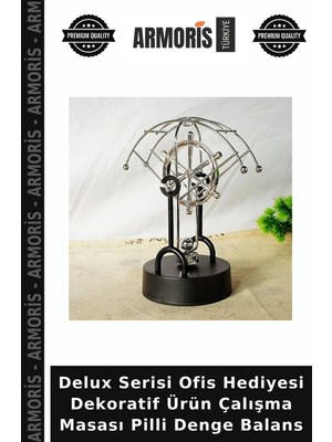 Armoris Delux Serisi Ofis Hediyesi Dekoratif Ürün Çalışma Masası Pilli Denge Balans