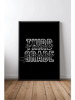 Keyf Home Third Grade Çocuk Odası Yazılı Çerçeveli Mdf Tablo Poster Çocuk Odası Duvar Dekoru Hediye
