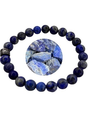 Happy Trend Lazuli Doğal Taş Bileklik, Sertifikalı Doğal Taş, Ayarlanabilir Lastikli Uniseks Bileklik, Natural Stone Bracelet, Bead, Elastic Bracelet, Natural Stone, Lapis Lazuli