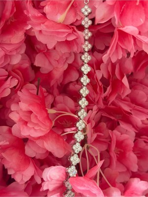 Goldensisters Jewelry Işıltılı Yonca Çelik Bileklik
