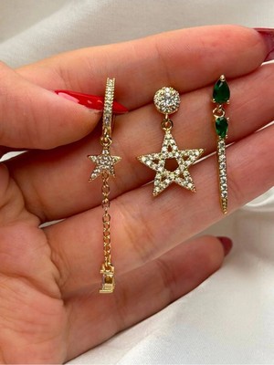 Goldensisters Jewelry Çoklu Küpe