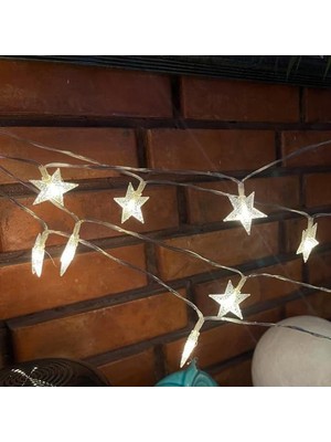 Happy Trend 28'li Yıldız Işık Zinciri Dekoratif Fişli Aydınlatma Ev Dekorasyonu Süsleme Salon Oda Merdiven Balkon Süslemeleri Için Yılbaşı Eğlence Doğum Günlerine Özel Aydınlatma (5 Metre)