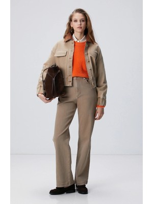 Network Bej Denim Pantolon