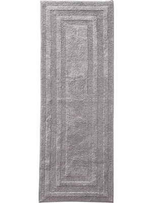 Happy Trend Bauer - Banyo Halısı Yolluk, Yumuşak Püsküllü Pamuk Banyo Dekoru, Süper Emici ve Hızlı Kuruma (Logan Krom Gri, 60" x 22")