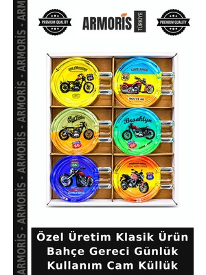 Armoris Özel Üretim Klasik Ürün Bahçe Gereci Günlük Kullanım Cam Küllük